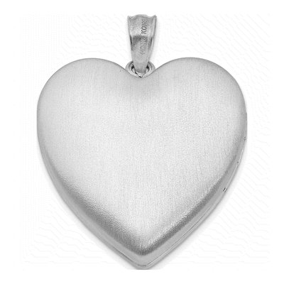 Sterling Silver Diamond-Cut Heart Locket – view 4