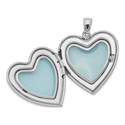 Sterling Silver Diamond Heart Locket – view 6