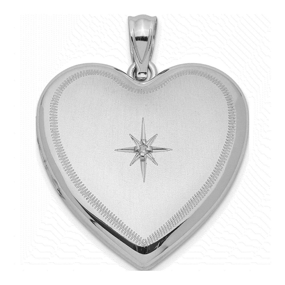 Sterling Silver Diamond Heart Locket