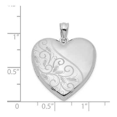 Sterling Silver Scrolled Heart Family Locket – view 5