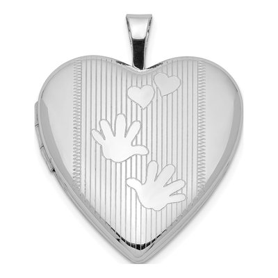 Sterling Silver Hands Heart Locket