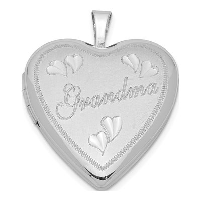 Sterling Silver Grandma Heart Locket