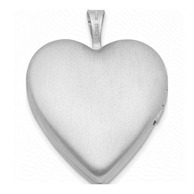 Sterling Silver Rhod-Plated 20mm Satin, Enamel, D/C Floral Heart Locket – view 4