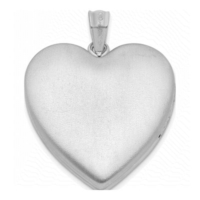 Sterling Silver Rose Locket, Enameled & Diamond-Cut 24mm – view 4