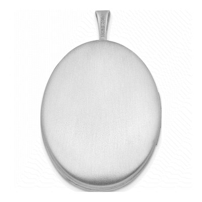 Sterling Silver Enamel Floral Heart Oval Locket – view 4