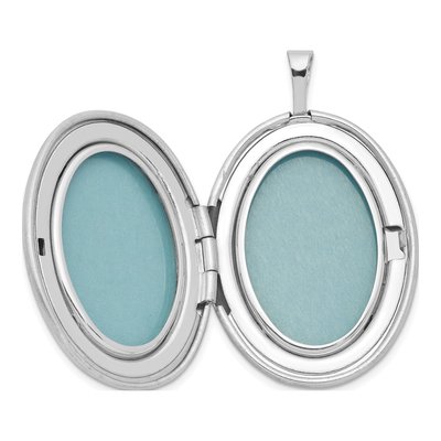 Sterling Silver Enamel Floral Heart Oval Locket – view 6