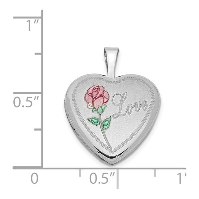 Sterling Silver Enameled Love Heart Locket – view 5