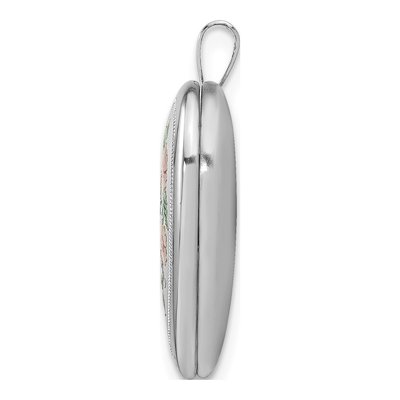 Sterling Silver Enameled Heart Locket – view 3