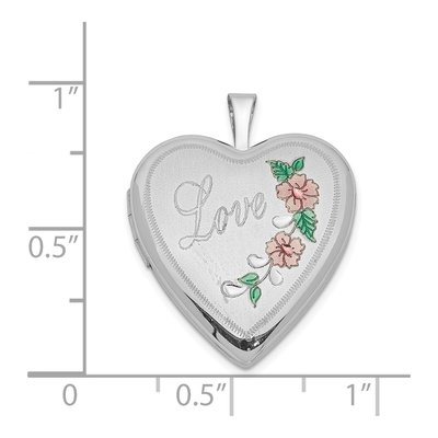 Sterling Silver Enameled Heart Locket – view 5