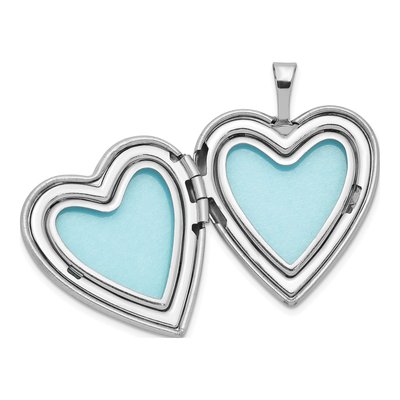 Sterling Silver Diamond Heart Locket – view 6