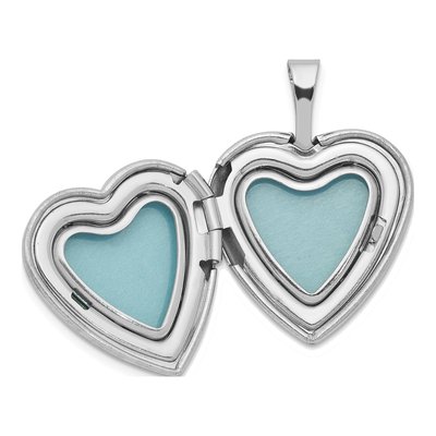 Sterling Silver Diamond Heart Locket – view 6