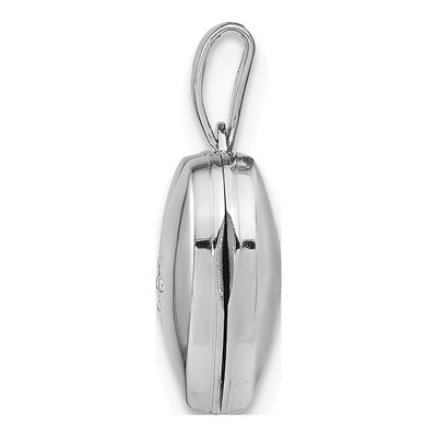 Sterling Silver Diamond Heart Locket – view 3