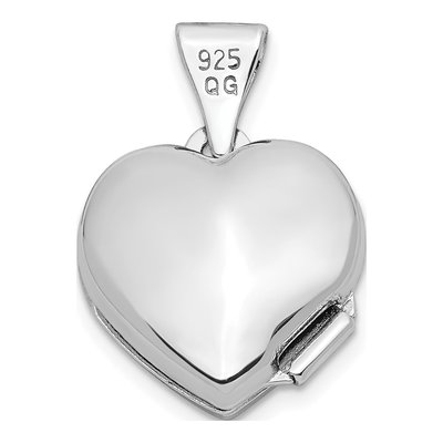Sterling Silver Diamond Heart Locket – view 4