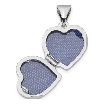 Sterling Silver Diamond Heart Locket – view 6