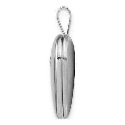Sterling Silver Diamond Heart Locket – view 3