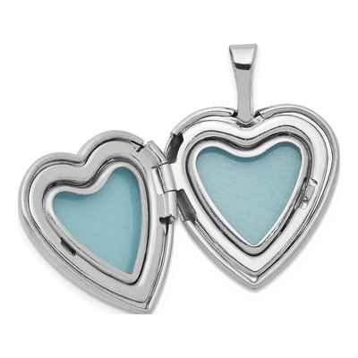 Sterling Silver Diamond Heart Locket – view 6