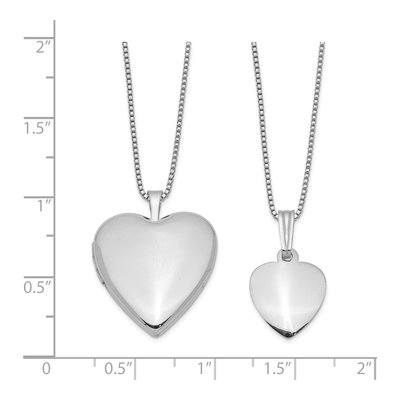 Sterling Silver Heart Locket & Necklace Set – view 3