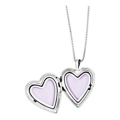 Sterling Silver Mother Daughter Heart Locket Set – view 3