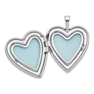 Sterling Silver Rose Heart Locket Necklace Set – view 4