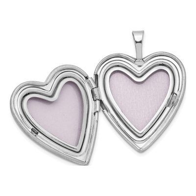 Sterling Silver Butterfly Heart Locket Necklace Set – view 4