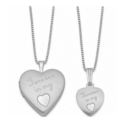Mother Daughter Locket Necklace Set