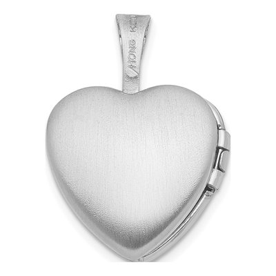Sterling Silver Floral Heart Wings Locket – view 4