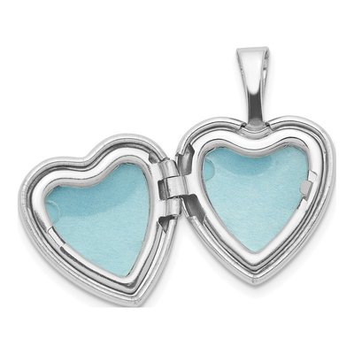 Sterling Silver Floral Heart Wings Locket – view 6