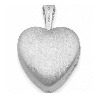 Sterling Silver Enamel Butterfly Heart Locket | 12mm – view 4