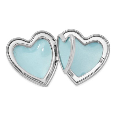 Sterling Silver Diamond Heart Photo Locket – view 7