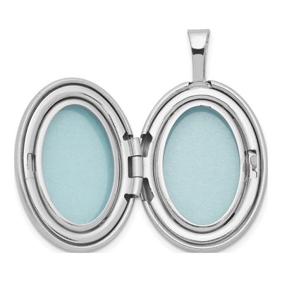 Sterling Silver Diamond Star Oval Locket – view 6