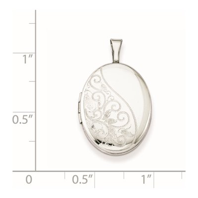 Sterling Silver Swirl Oval Locket – view 5