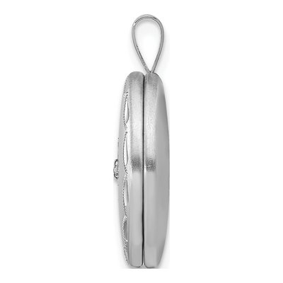 Sterling Silver Diamond Oval Locket – view 3