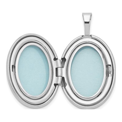 Sterling Silver Diamond Oval Locket – view 6
