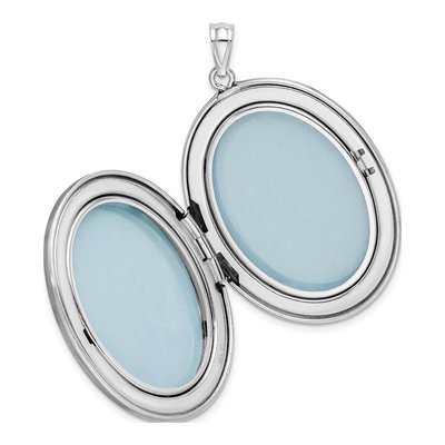 Sterling Silver Butterflies Oval Locket – view 6