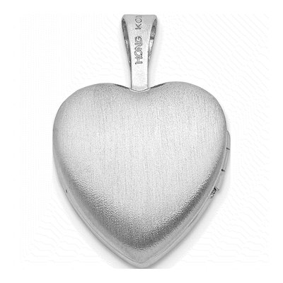 Sterling Silver Diamond Girl's Heart Locket – view 4