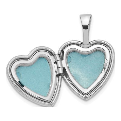 Sterling Silver Diamond Girl's Heart Locket – view 6