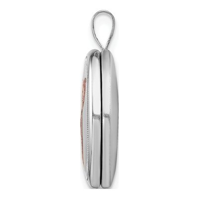 Sterling Silver Pink Ribbon Enamel Locket – view 2