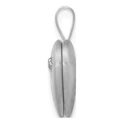 Sterling Silver Diamond Angel Heart Locket – view 2