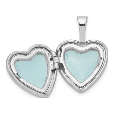 Sterling Silver Diamond Angel Heart Locket – view 5