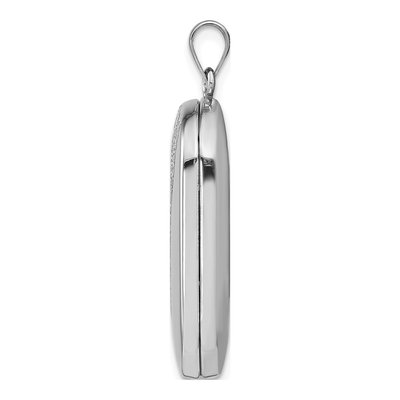 Sterling Silver Footprints Rectangular Locket – view 2