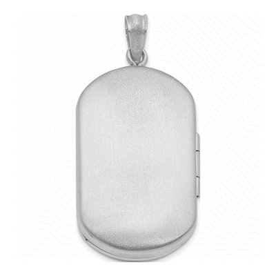 Sterling Silver Footprints Rectangular Locket – view 3