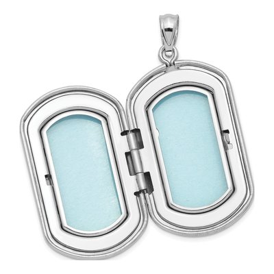 Sterling Silver Celtic Border Rectangular Locket – view 6