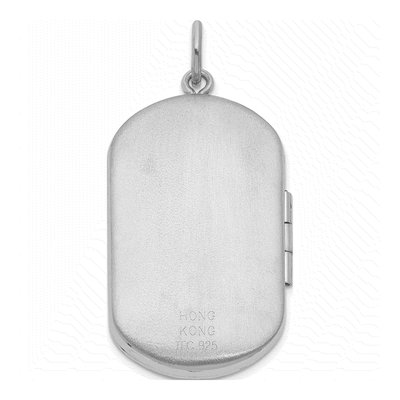Sterling Silver Greek Key Rectangular Locket – view 4