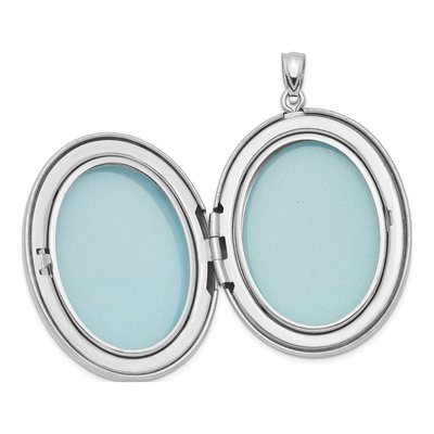 Sterling Silver Diamond Swirl Oval Locket – view 6