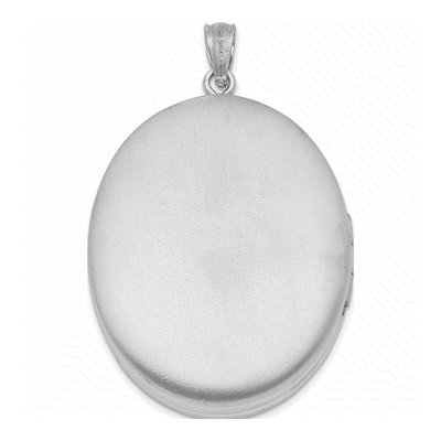 Sterling Silver Diamond Oval Locket – view 4