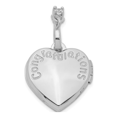 Sterling Silver CZ Happy 16th Birthday Heart Locket – view 3