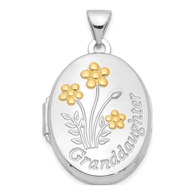 Sterling Silver Granddaughter Oval Locket