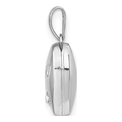 Gold-Plated Sterling Silver Diamond Heart Locket – view 3
