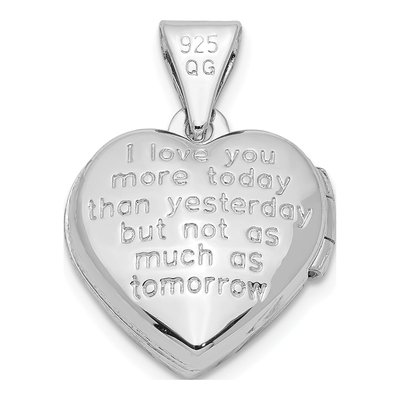 Gold-Plated Sterling Silver Diamond Heart Locket – view 4