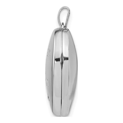 Sterling Silver Diamond Heart Locket – view 3